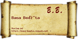 Basa Beáta névjegykártya