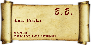 Basa Beáta névjegykártya